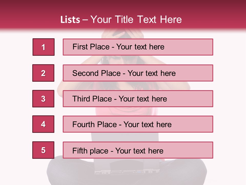 A Woman Sitting On The Floor With A Laptop PowerPoint Template