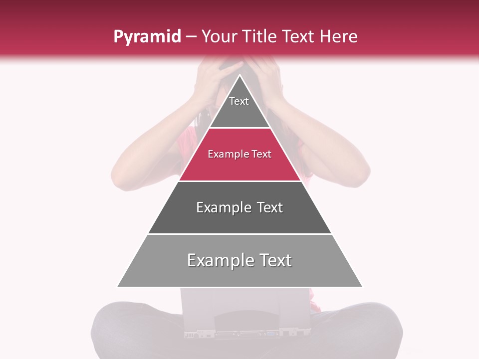 A Woman Sitting On The Floor With A Laptop PowerPoint Template