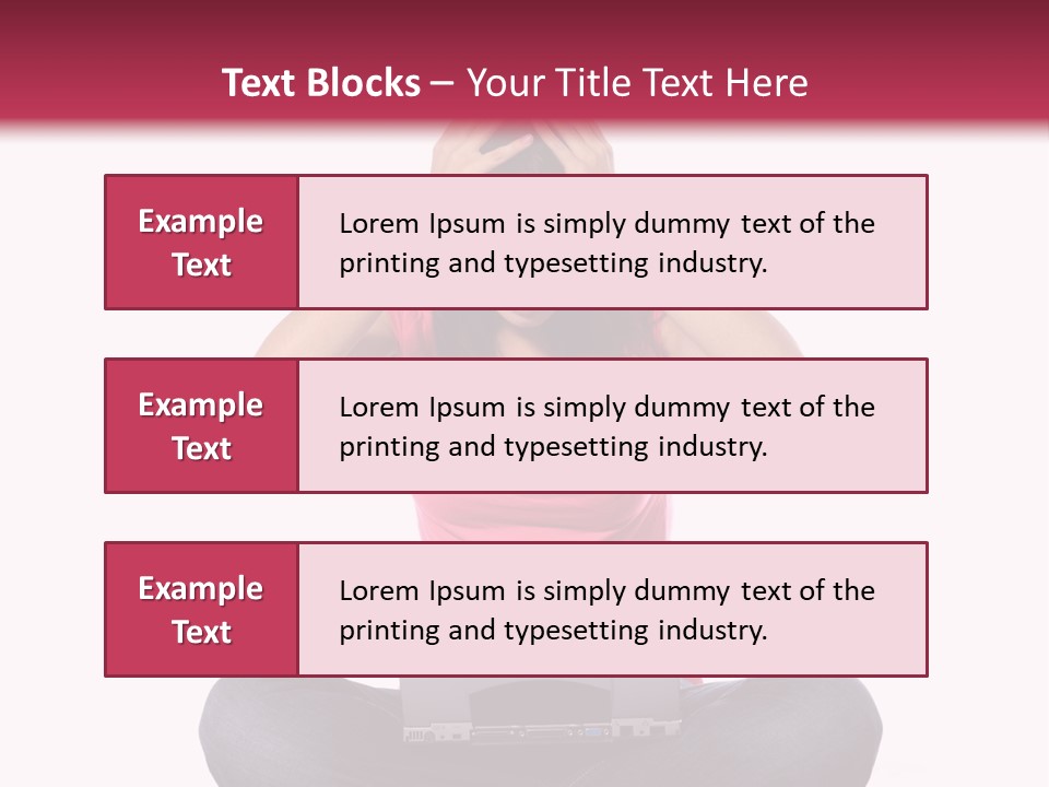 A Woman Sitting On The Floor With A Laptop PowerPoint Template