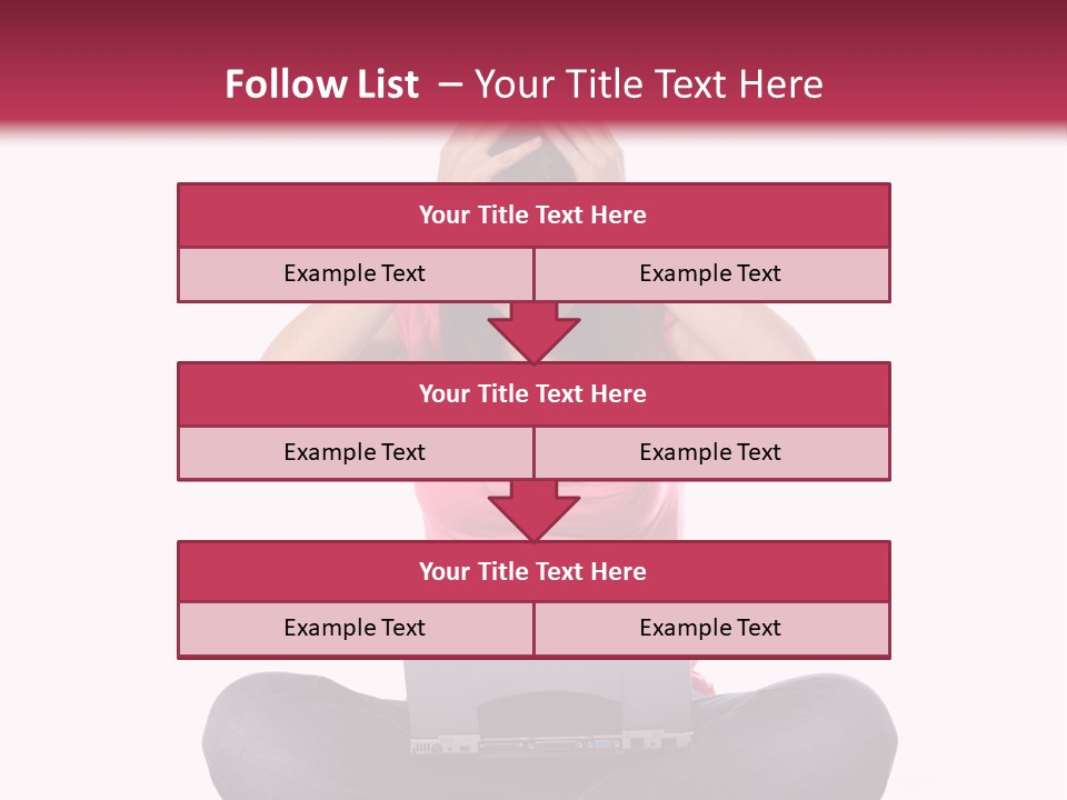 A Woman Sitting On The Floor With A Laptop PowerPoint Template