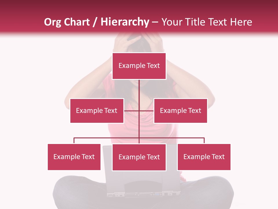 A Woman Sitting On The Floor With A Laptop PowerPoint Template