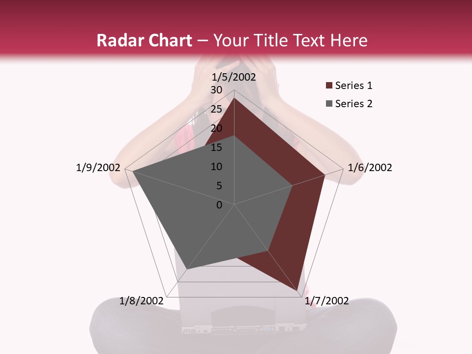 A Woman Sitting On The Floor With A Laptop PowerPoint Template