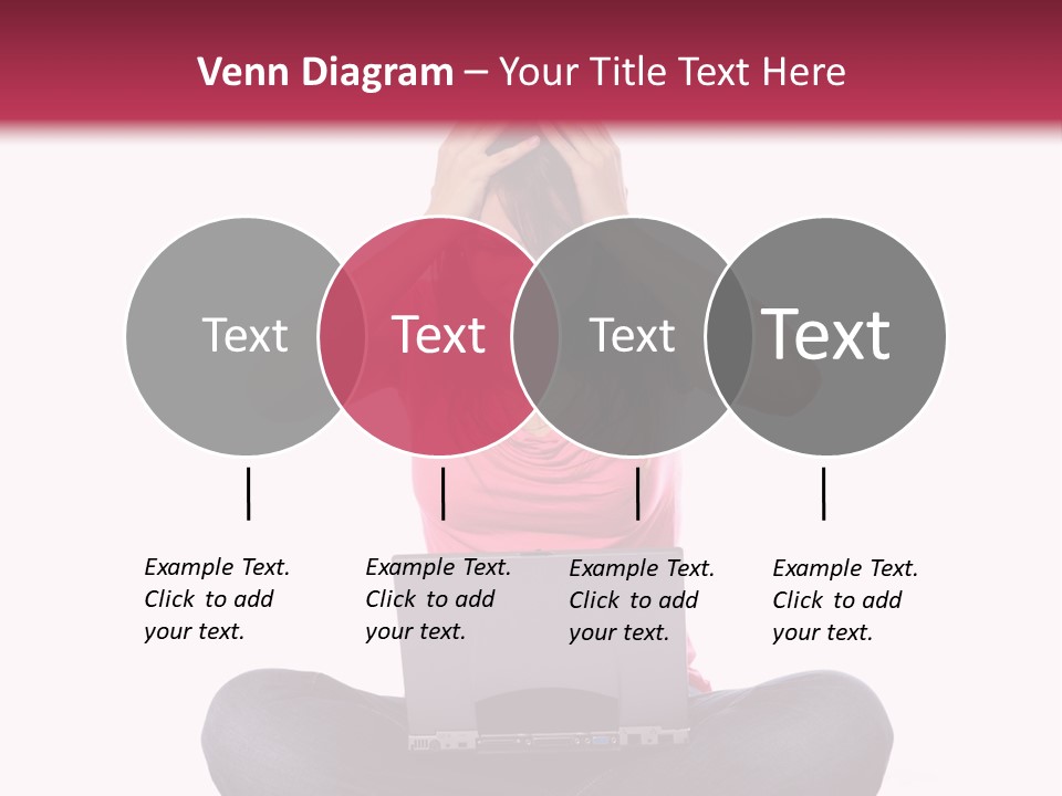 A Woman Sitting On The Floor With A Laptop PowerPoint Template