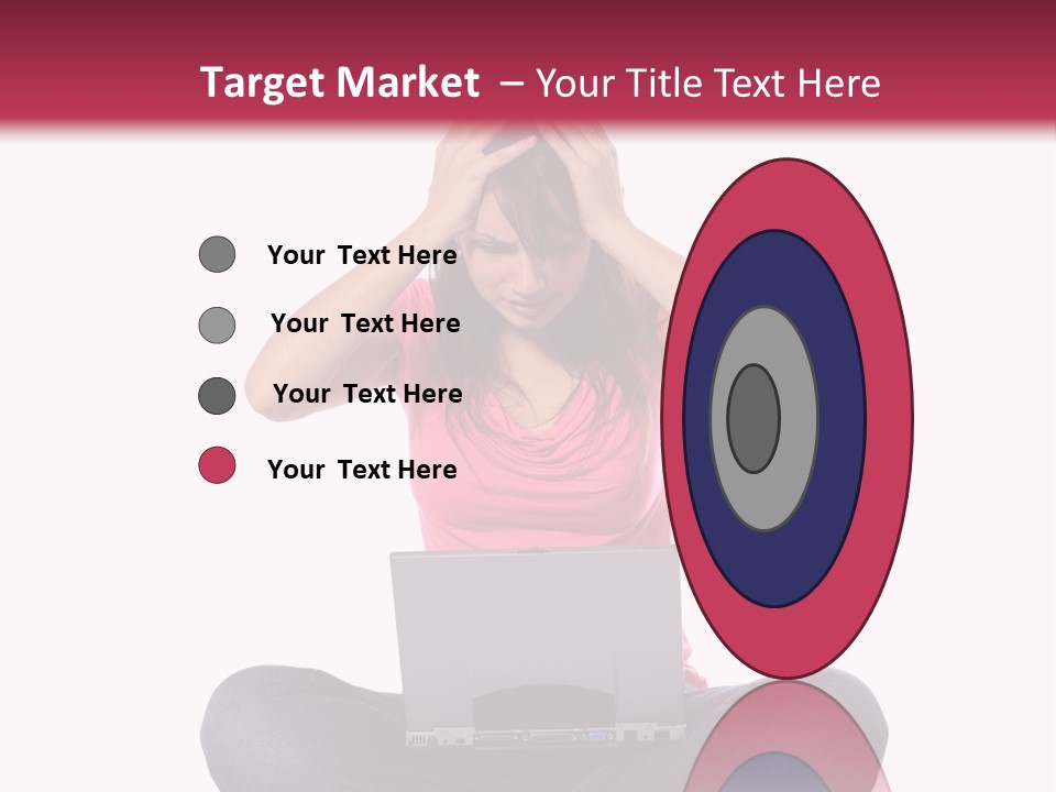 A Woman Sitting On The Floor With A Laptop PowerPoint Template