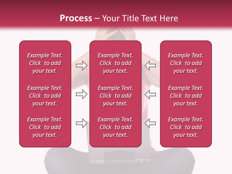 A Woman Sitting On The Floor With A Laptop PowerPoint Template