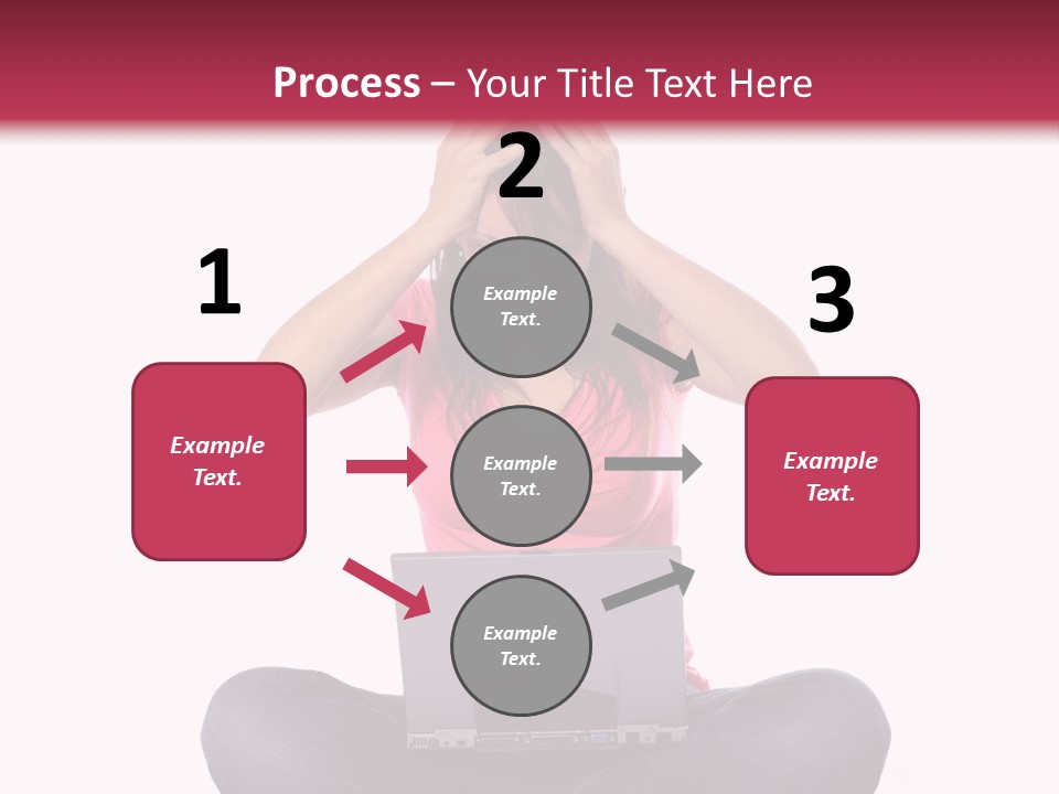 A Woman Sitting On The Floor With A Laptop PowerPoint Template