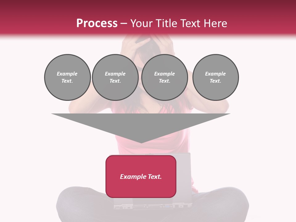 A Woman Sitting On The Floor With A Laptop PowerPoint Template