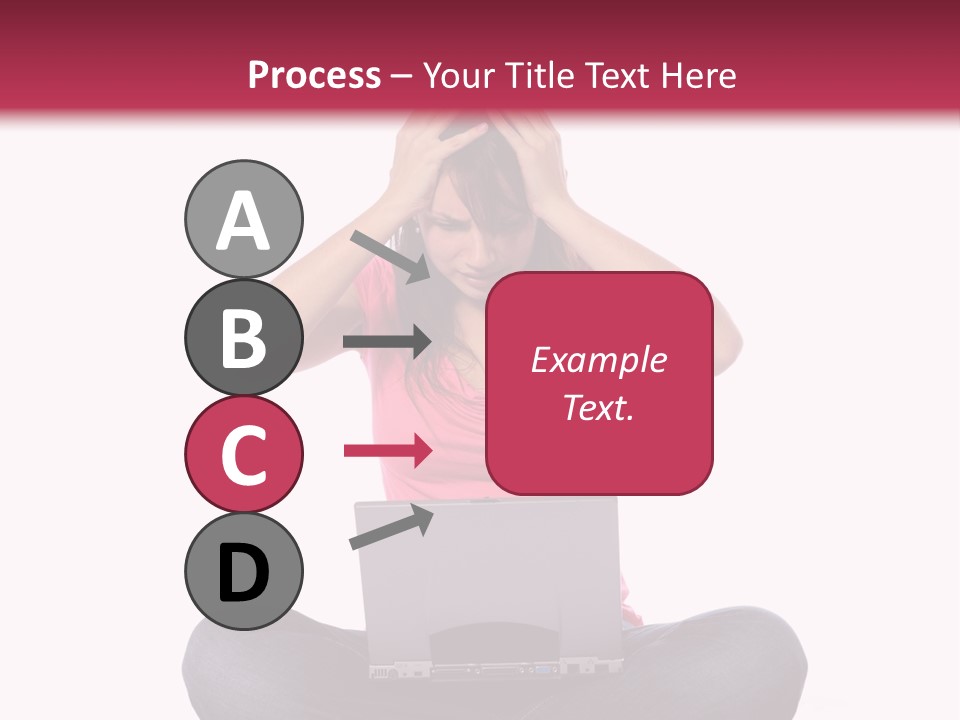 A Woman Sitting On The Floor With A Laptop PowerPoint Template