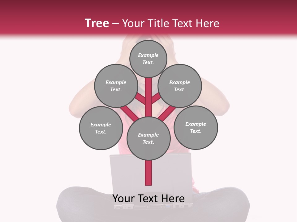 A Woman Sitting On The Floor With A Laptop PowerPoint Template