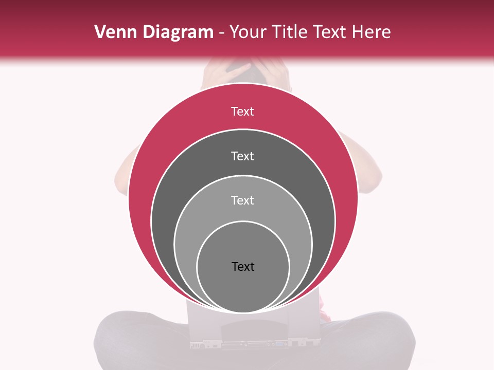 A Woman Sitting On The Floor With A Laptop PowerPoint Template