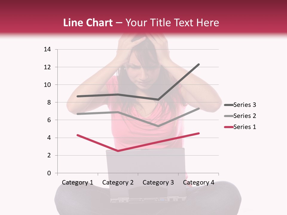 A Woman Sitting On The Floor With A Laptop PowerPoint Template