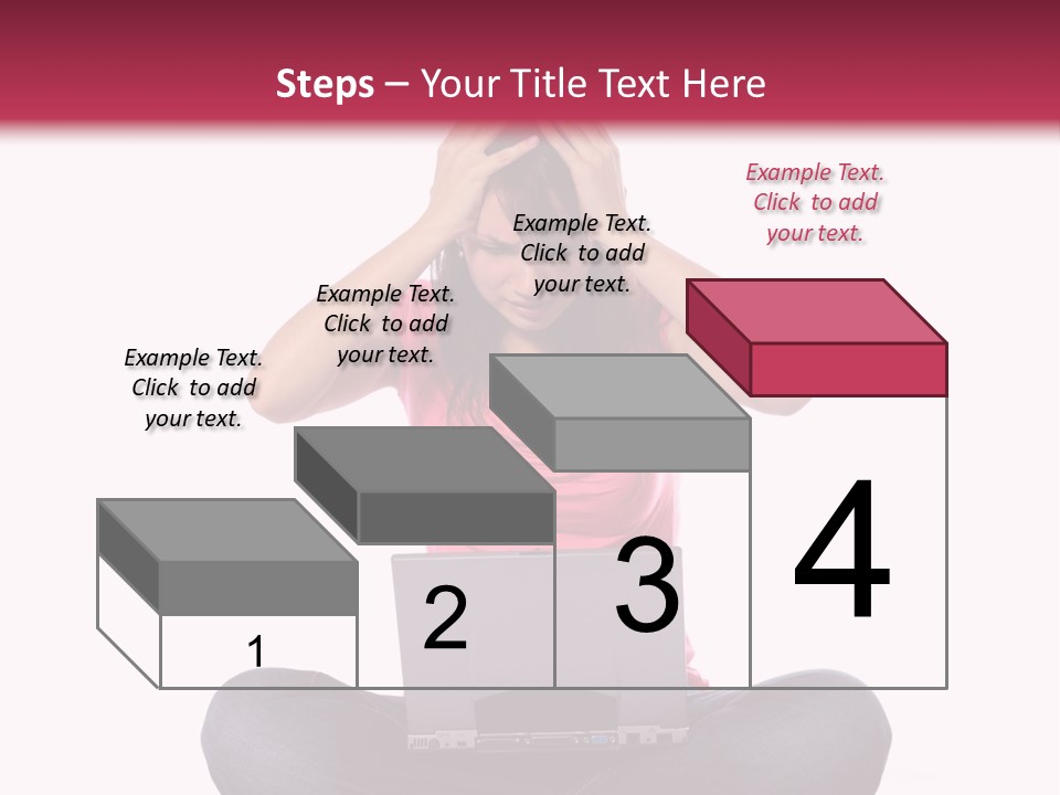 A Woman Sitting On The Floor With A Laptop PowerPoint Template