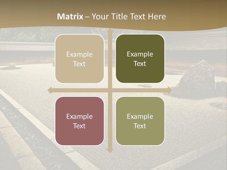 A Japanese Garden With Rocks And Rocks On The Ground PowerPoint Template