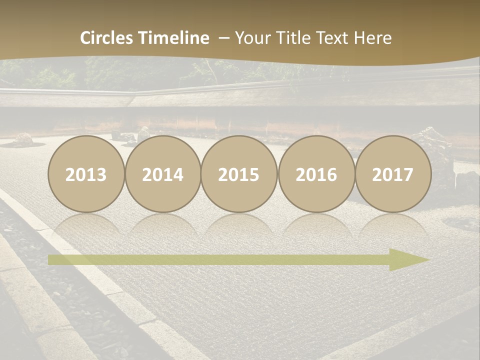 A Japanese Garden With Rocks And Rocks On The Ground PowerPoint Template