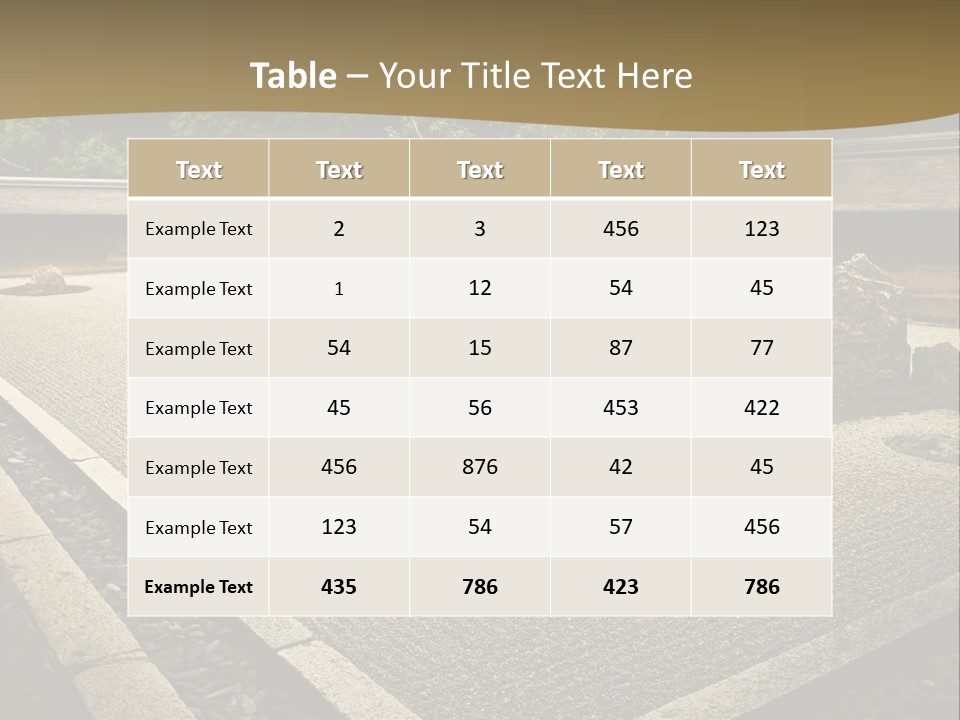 A Japanese Garden With Rocks And Rocks On The Ground PowerPoint Template