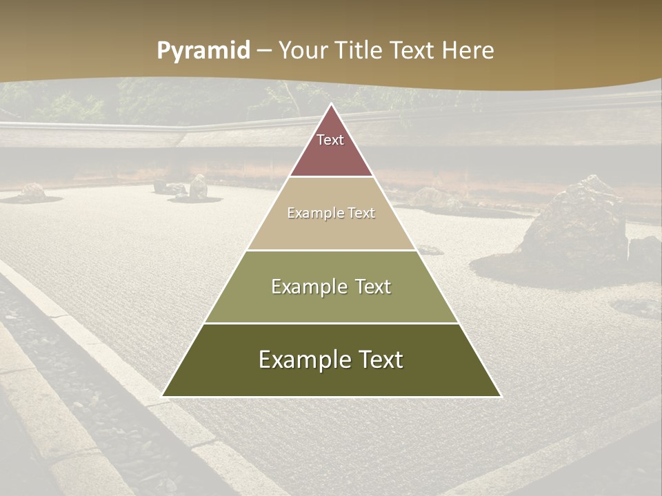 A Japanese Garden With Rocks And Rocks On The Ground PowerPoint Template