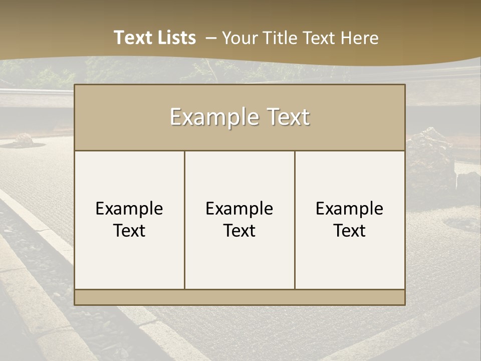 A Japanese Garden With Rocks And Rocks On The Ground PowerPoint Template