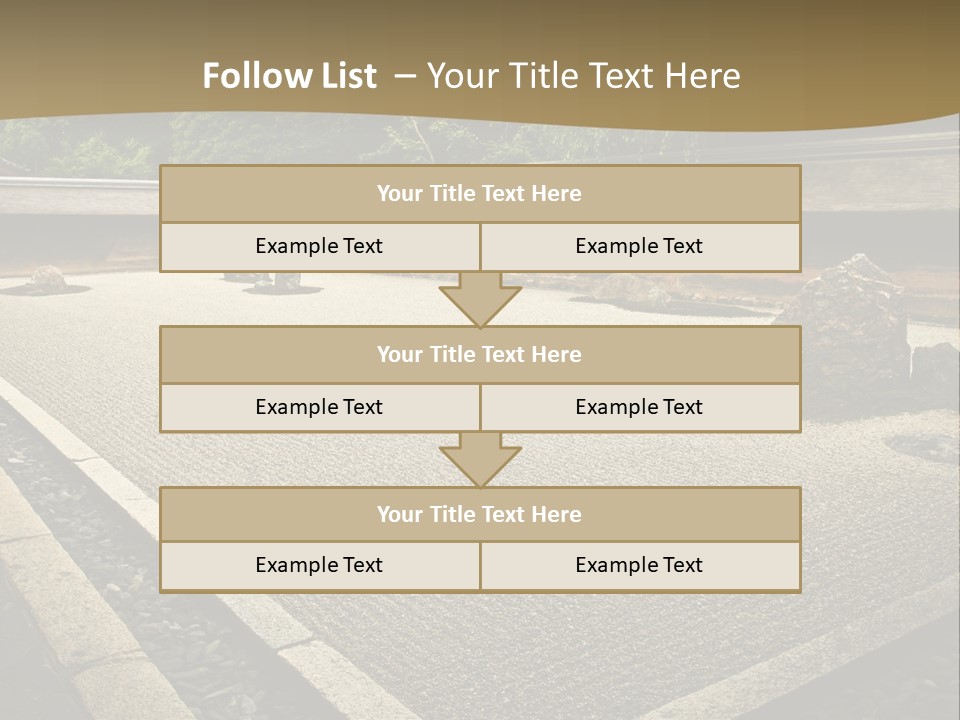 A Japanese Garden With Rocks And Rocks On The Ground PowerPoint Template