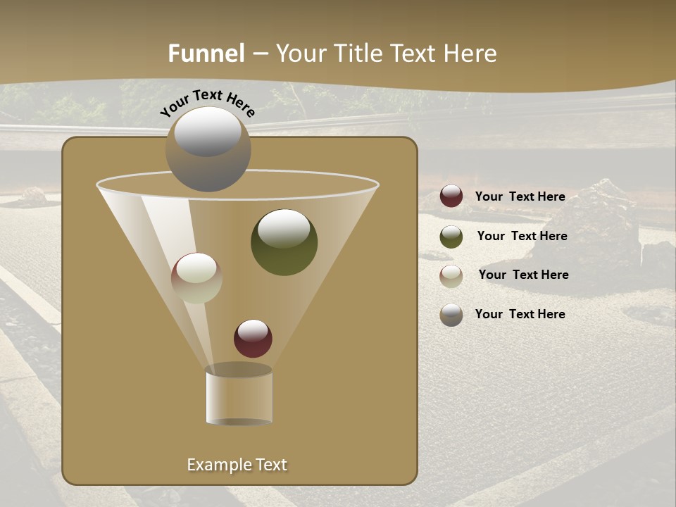 A Japanese Garden With Rocks And Rocks On The Ground PowerPoint Template