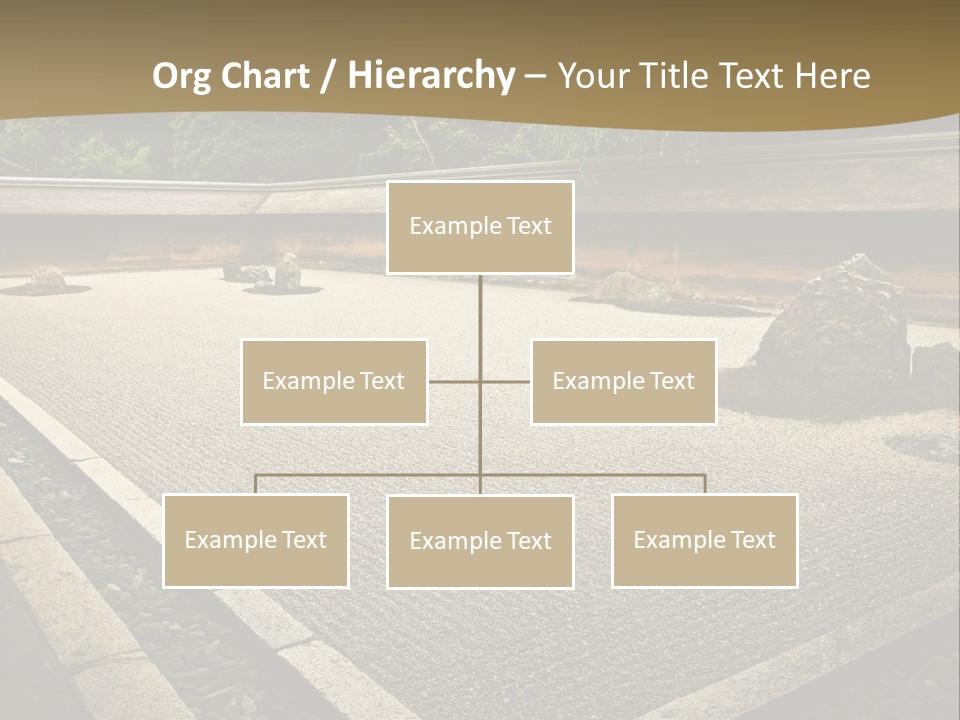 A Japanese Garden With Rocks And Rocks On The Ground PowerPoint Template