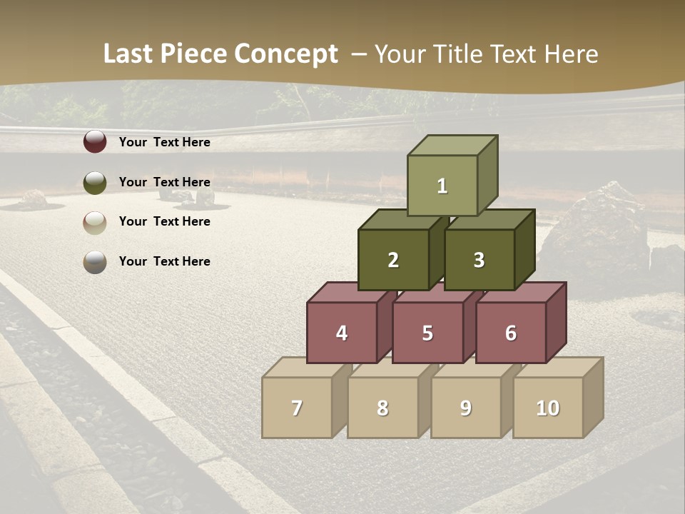 A Japanese Garden With Rocks And Rocks On The Ground PowerPoint Template