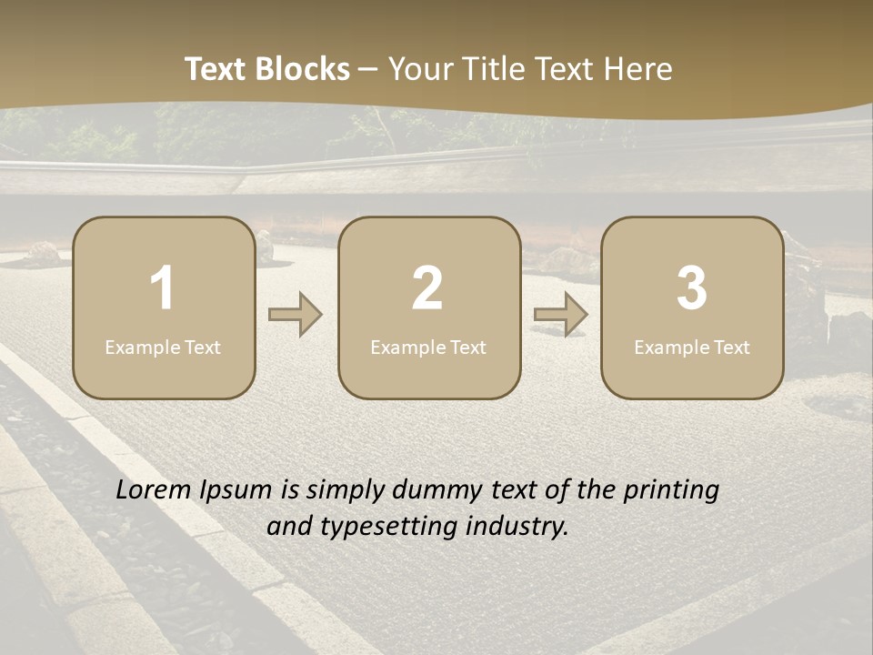 A Japanese Garden With Rocks And Rocks On The Ground PowerPoint Template