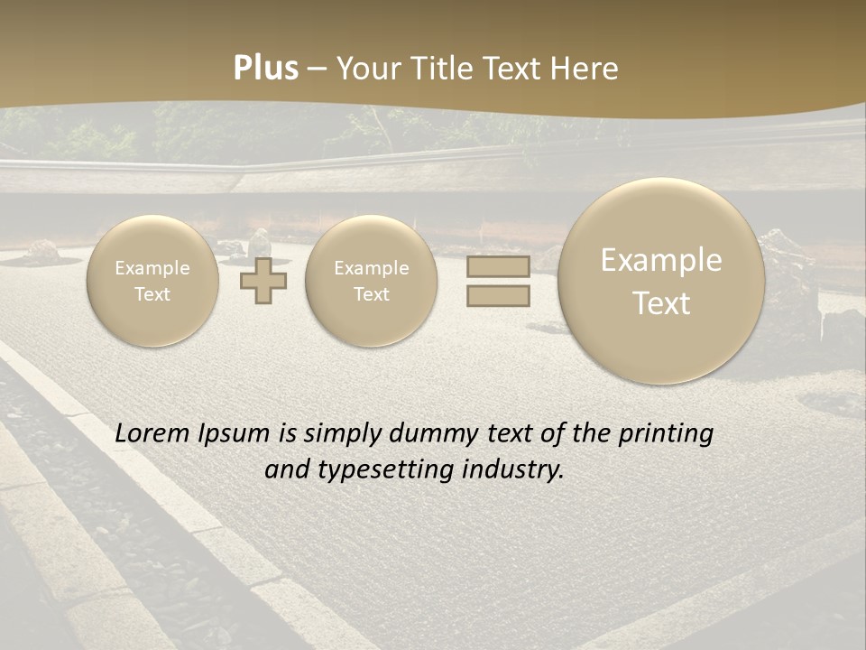 A Japanese Garden With Rocks And Rocks On The Ground PowerPoint Template