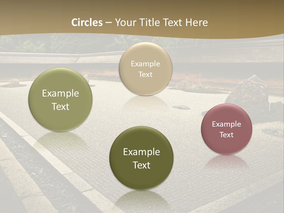 A Japanese Garden With Rocks And Rocks On The Ground PowerPoint Template