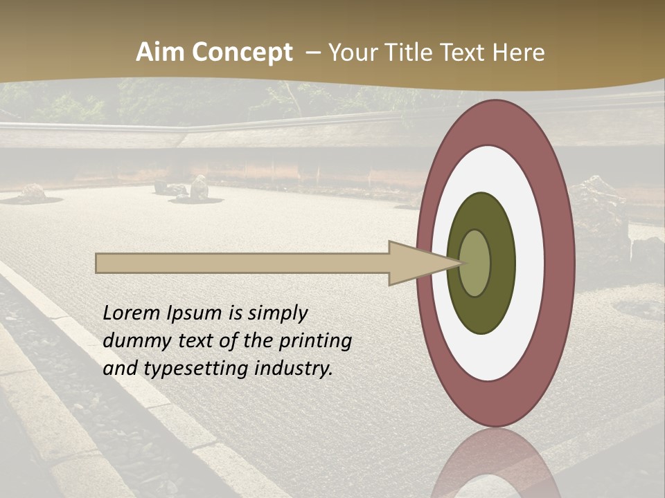 A Japanese Garden With Rocks And Rocks On The Ground PowerPoint Template