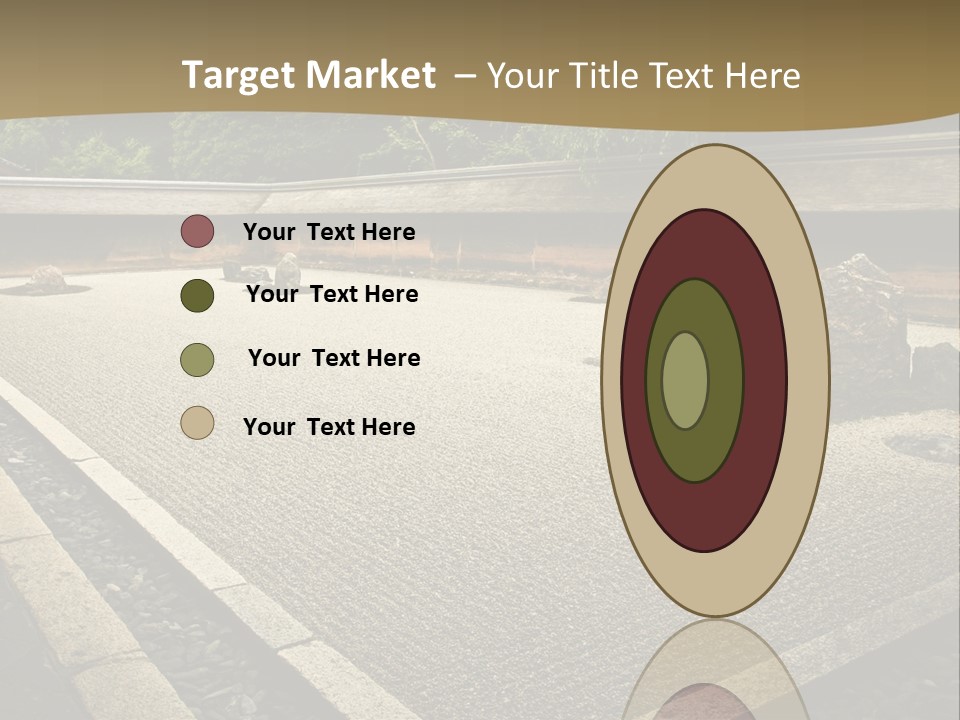 A Japanese Garden With Rocks And Rocks On The Ground PowerPoint Template