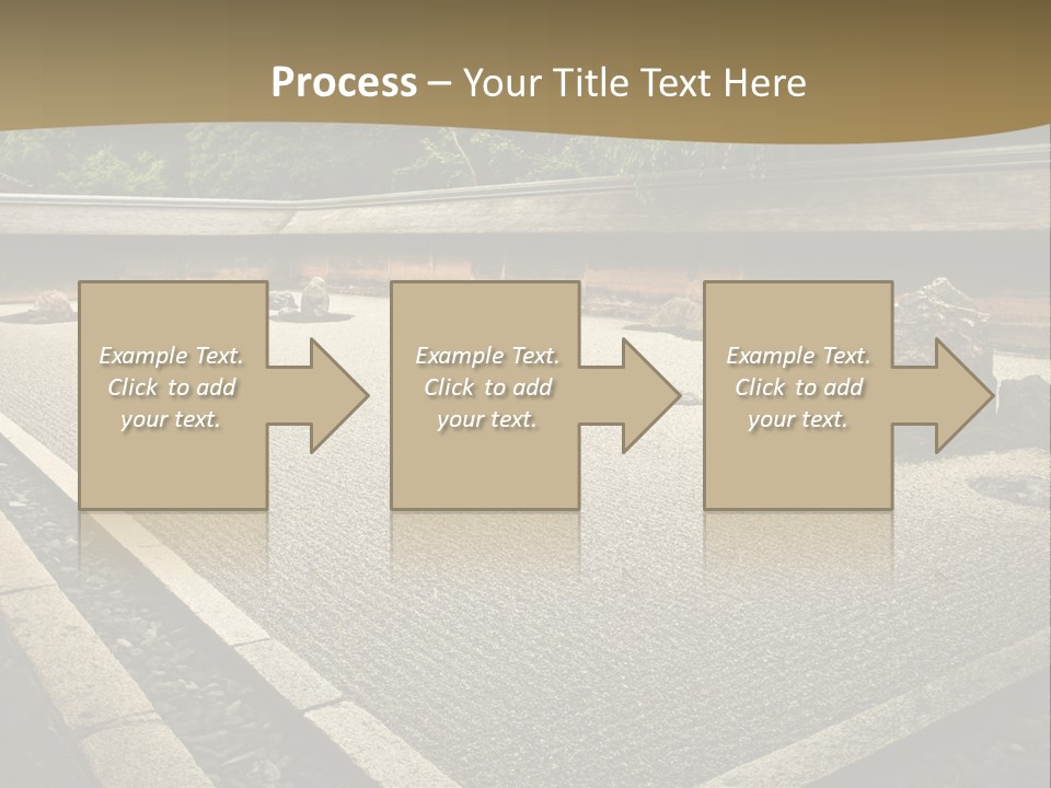 A Japanese Garden With Rocks And Rocks On The Ground PowerPoint Template