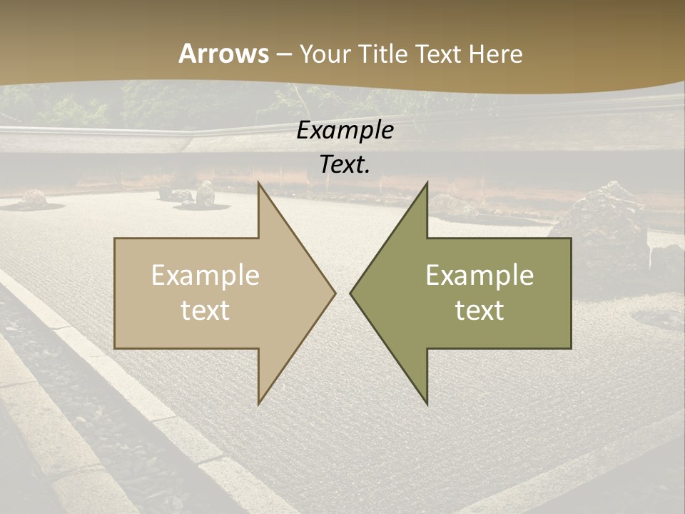 A Japanese Garden With Rocks And Rocks On The Ground PowerPoint Template