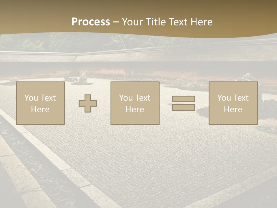 A Japanese Garden With Rocks And Rocks On The Ground PowerPoint Template