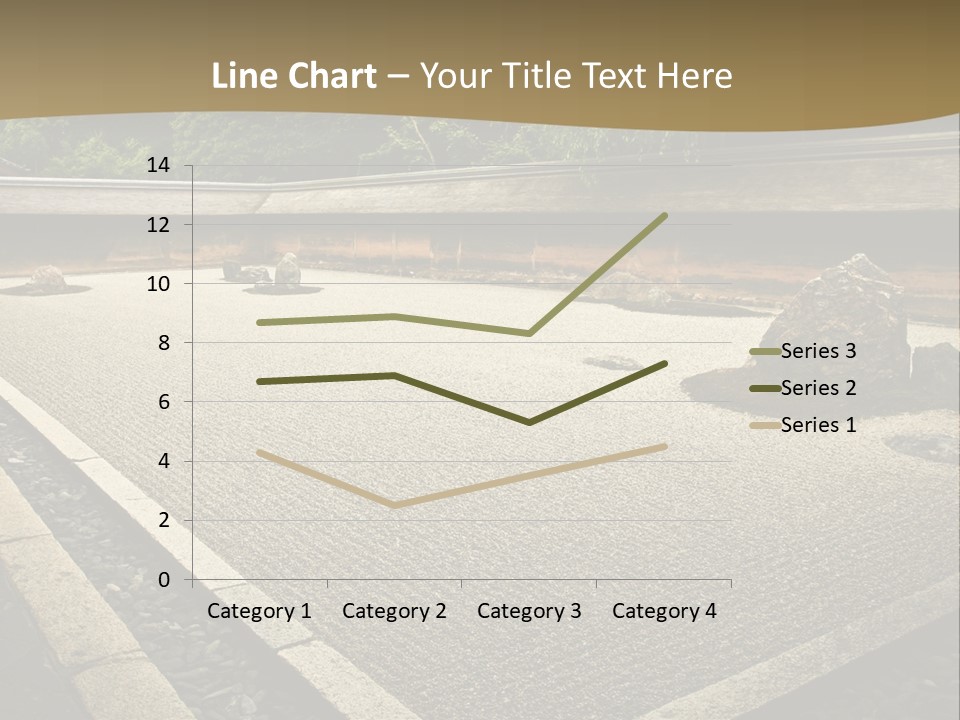 A Japanese Garden With Rocks And Rocks On The Ground PowerPoint Template