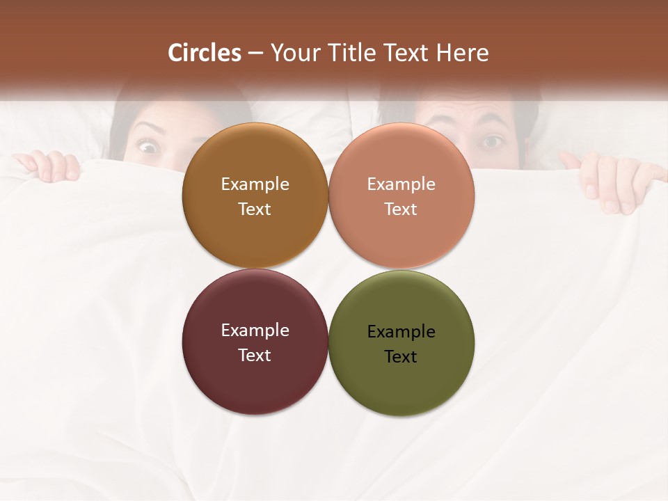 A Man And A Woman Hiding Under A Blanket PowerPoint Template