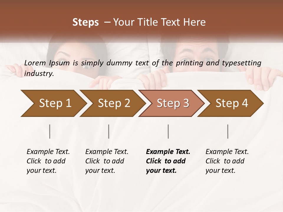 A Man And A Woman Hiding Under A Blanket PowerPoint Template