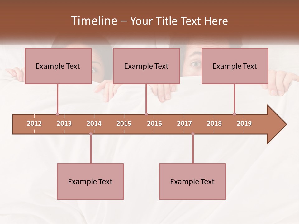 A Man And A Woman Hiding Under A Blanket PowerPoint Template