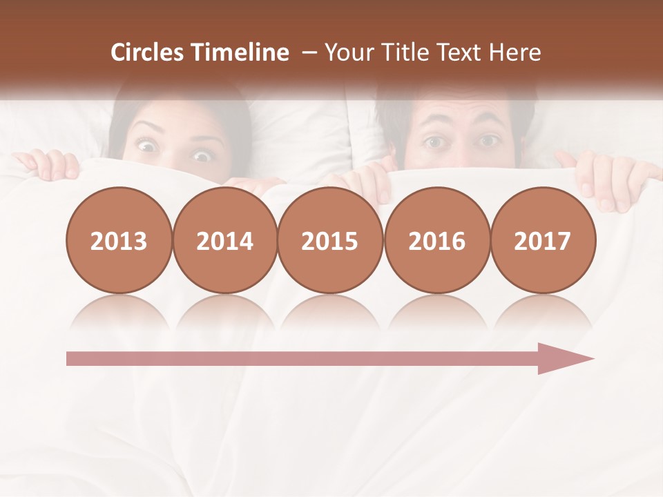 A Man And A Woman Hiding Under A Blanket PowerPoint Template