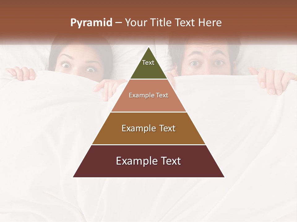 A Man And A Woman Hiding Under A Blanket PowerPoint Template