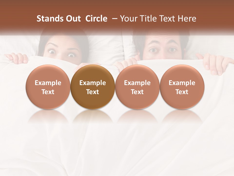 A Man And A Woman Hiding Under A Blanket PowerPoint Template