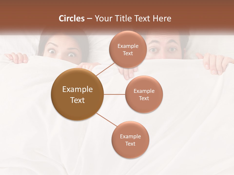 A Man And A Woman Hiding Under A Blanket PowerPoint Template