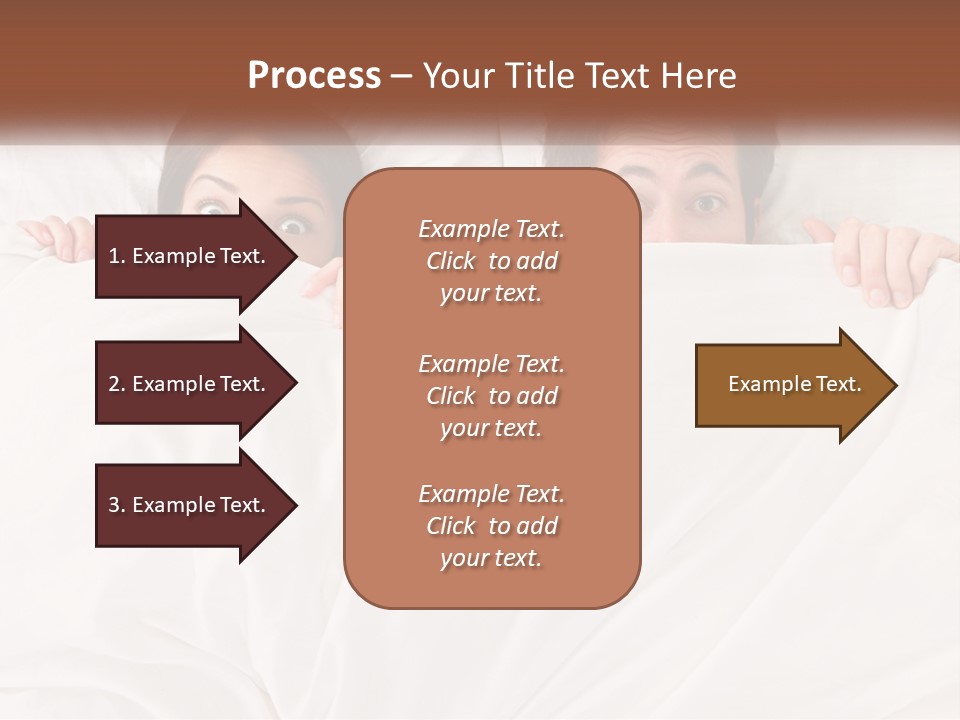 A Man And A Woman Hiding Under A Blanket PowerPoint Template