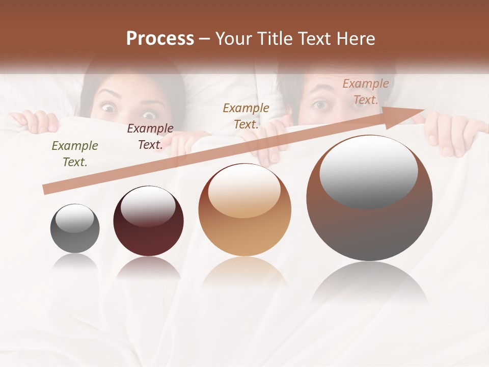 A Man And A Woman Hiding Under A Blanket PowerPoint Template