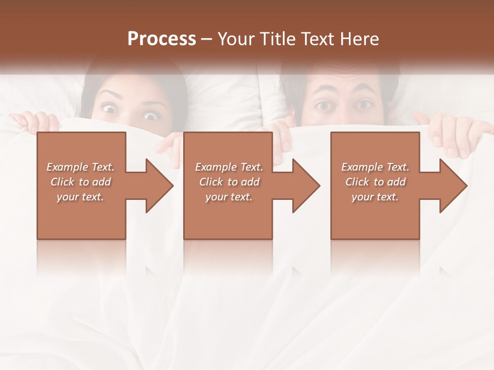 A Man And A Woman Hiding Under A Blanket PowerPoint Template