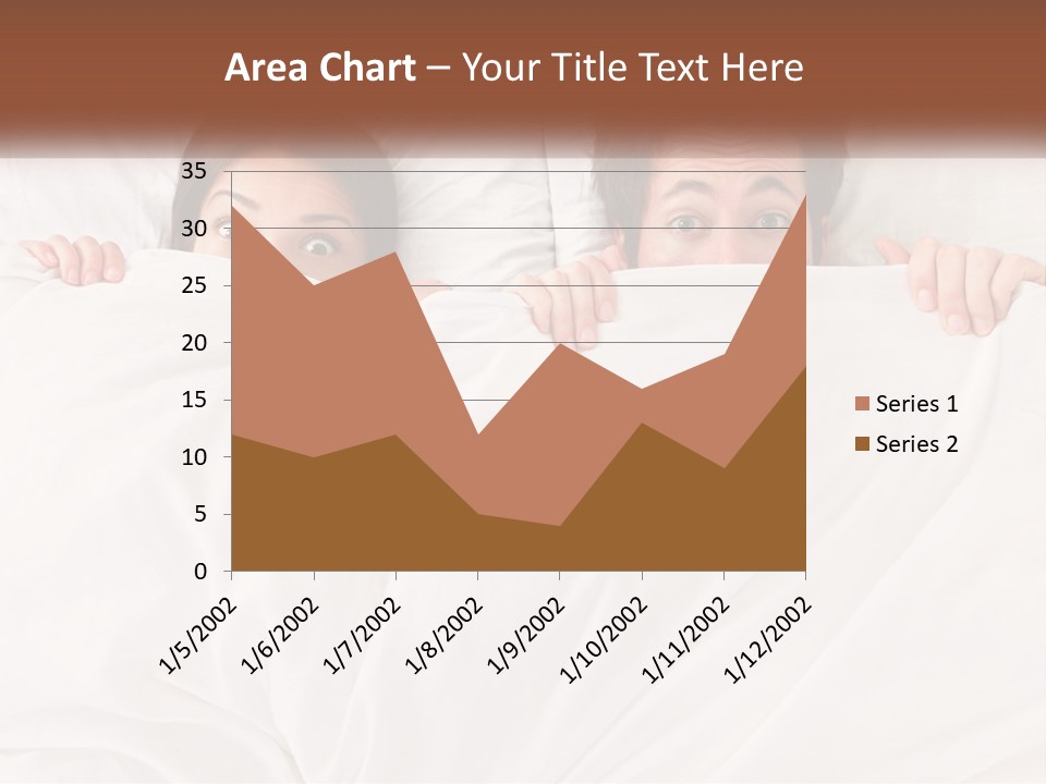 A Man And A Woman Hiding Under A Blanket PowerPoint Template