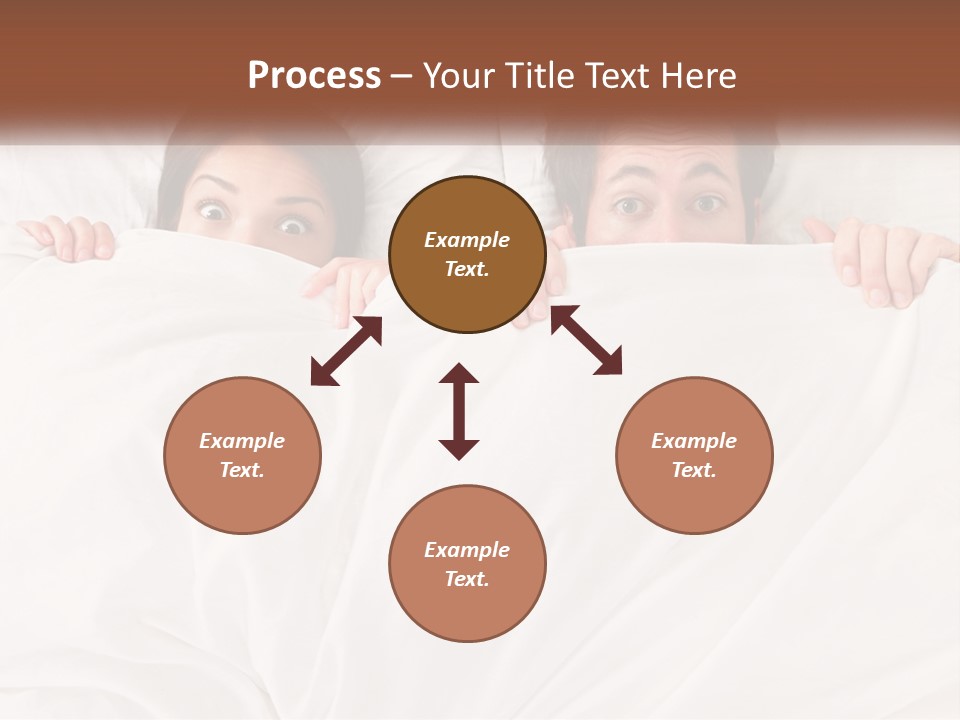 A Man And A Woman Hiding Under A Blanket PowerPoint Template