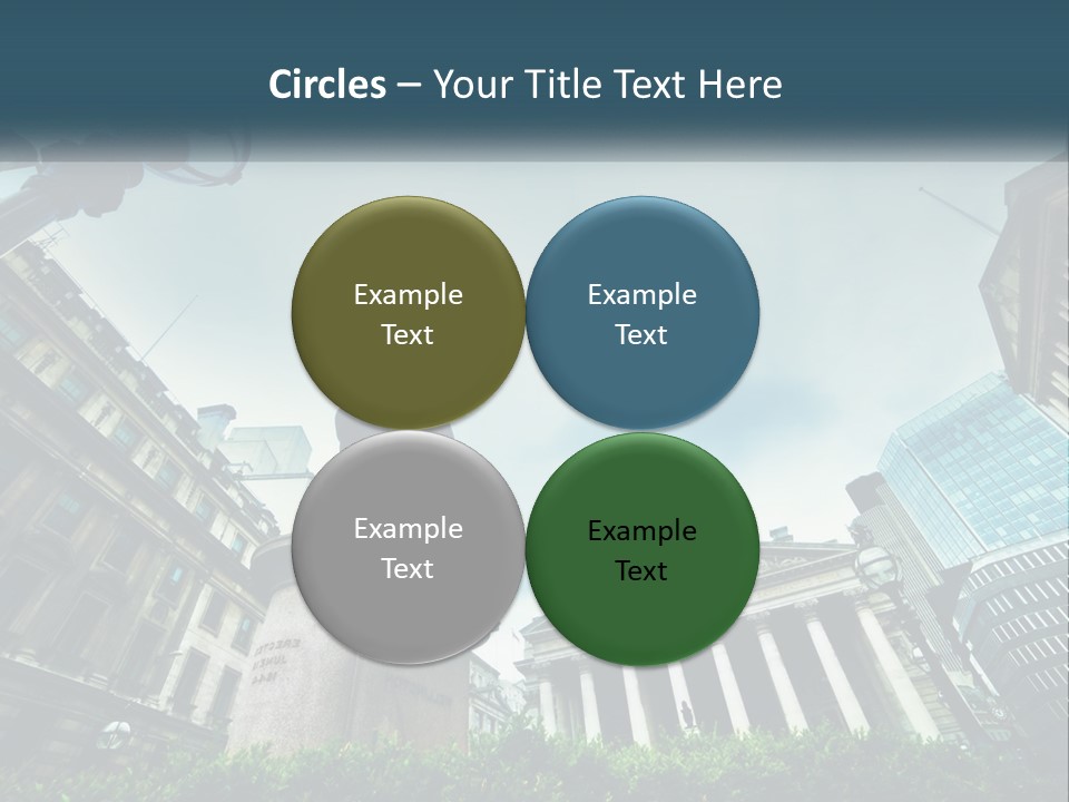 A Statue Of A Man On A Horse In A City PowerPoint Template