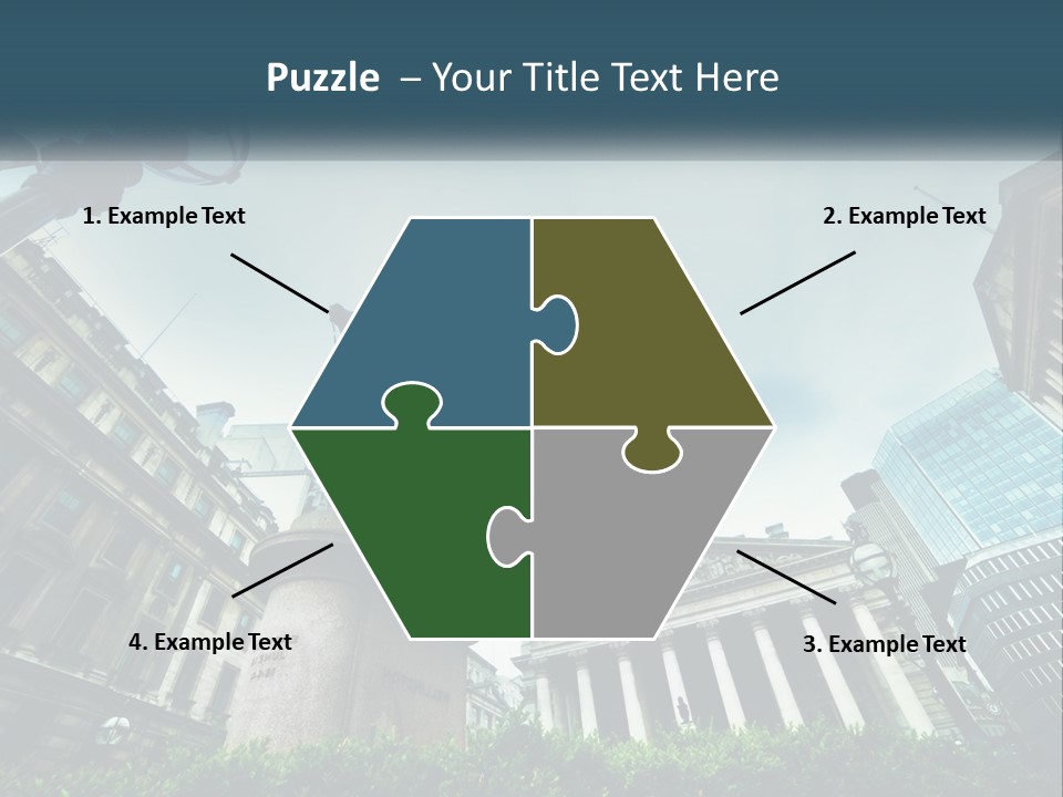 A Statue Of A Man On A Horse In A City PowerPoint Template