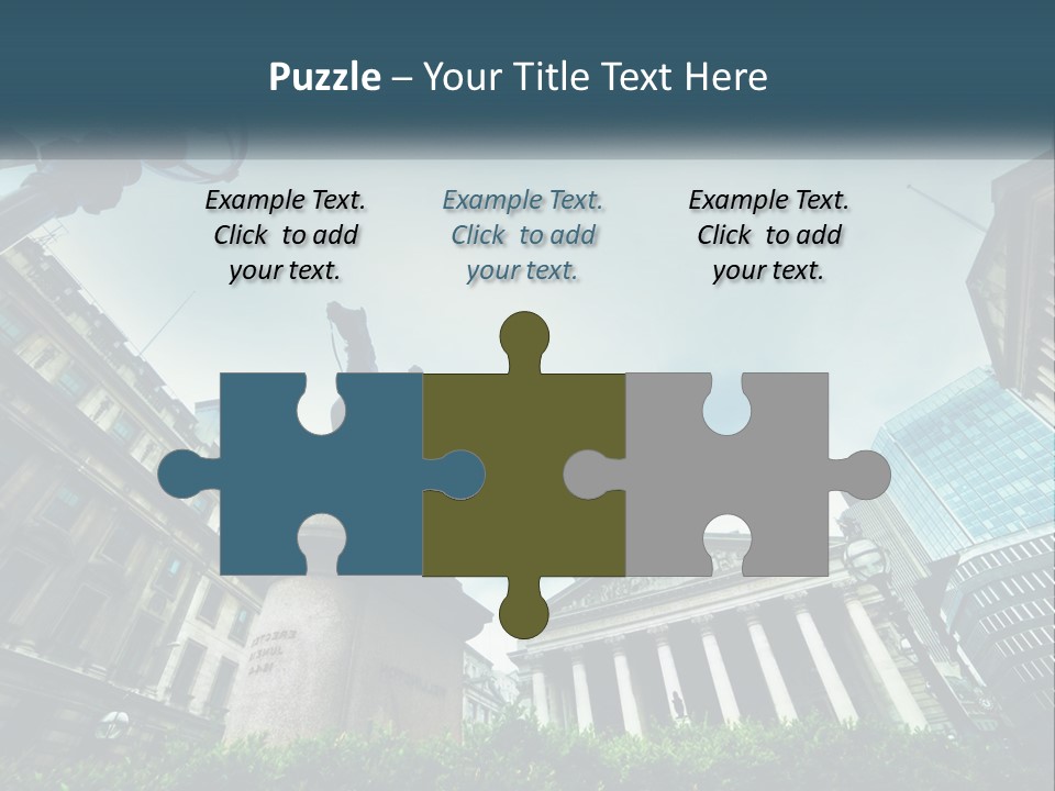 A Statue Of A Man On A Horse In A City PowerPoint Template