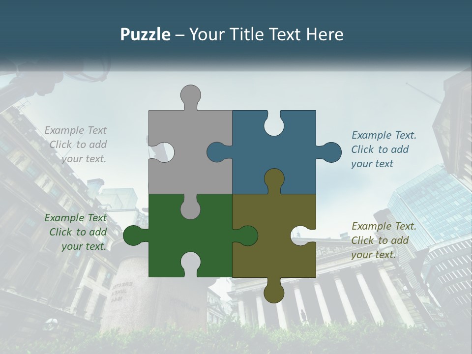 A Statue Of A Man On A Horse In A City PowerPoint Template